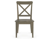 Canadel Gourmet X Back Dining Chair in Shadow, front view