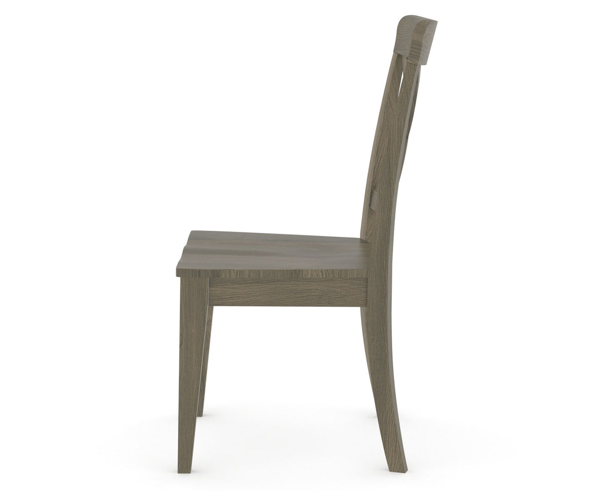 Canadel Gourmet X Back Dining Chair in Shadow, side view