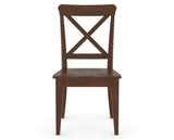 Canadel Gourmet X Back Dining Chair in Cognac Washed, front view