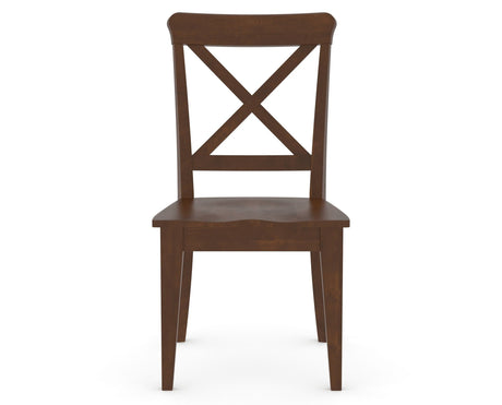 Canadel Gourmet X Back Dining Chair in Cognac Washed, front view