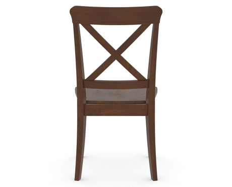 Canadel Gourmet X Back Dining Chair in Cognac Washed, back view