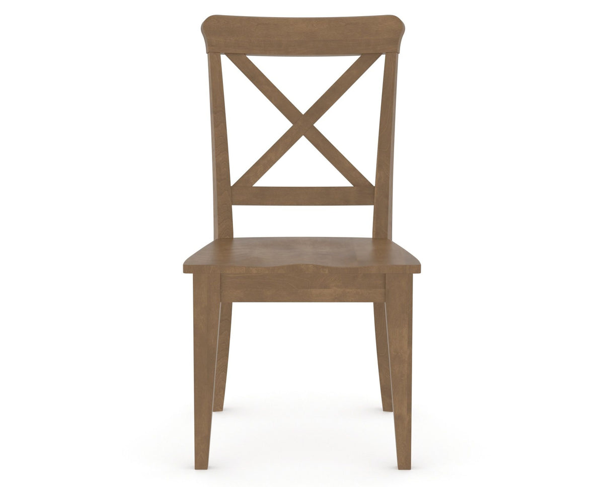 Canadel Gourmet X Back Dining Chair in Pecan Washed, front view