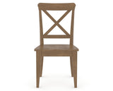 Canadel Gourmet X Back Dining Chair in Pecan Washed, front view
