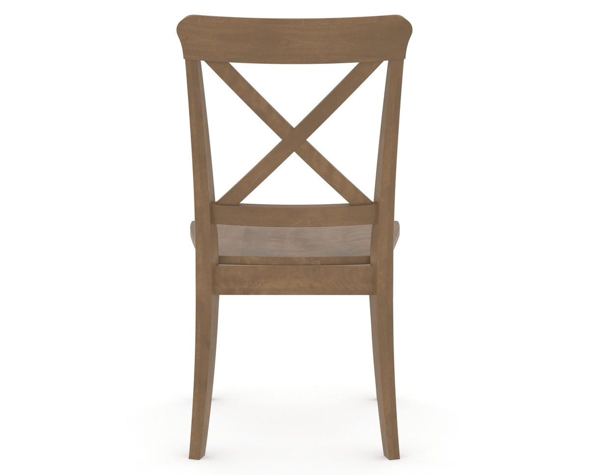 Canadel Gourmet X Back Dining Chair in Pecan Washed, back view