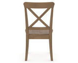 Canadel Gourmet X Back Dining Chair in Pecan Washed, back view