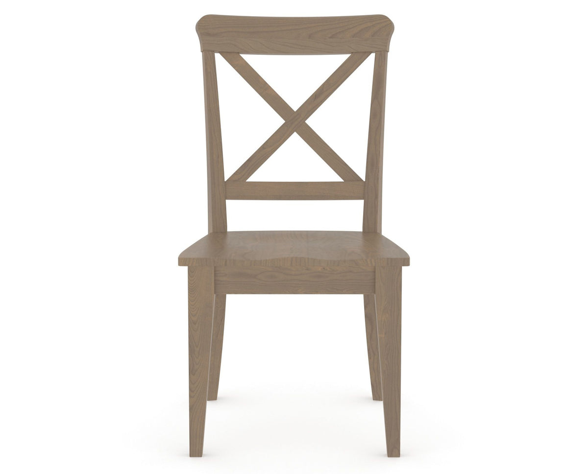 Canadel Gourmet X Back Dining Chair in Weathered Grey, front view