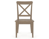 Canadel Gourmet X Back Dining Chair in Weathered Grey, front view