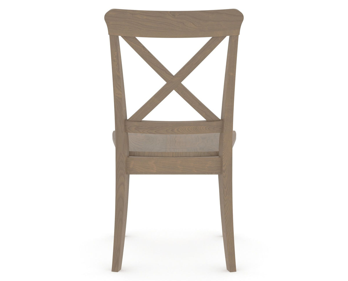 Canadel Gourmet X Back Dining Chair in Weathered Grey, back view