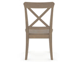 Canadel Gourmet X Back Dining Chair in Weathered Grey, back view
