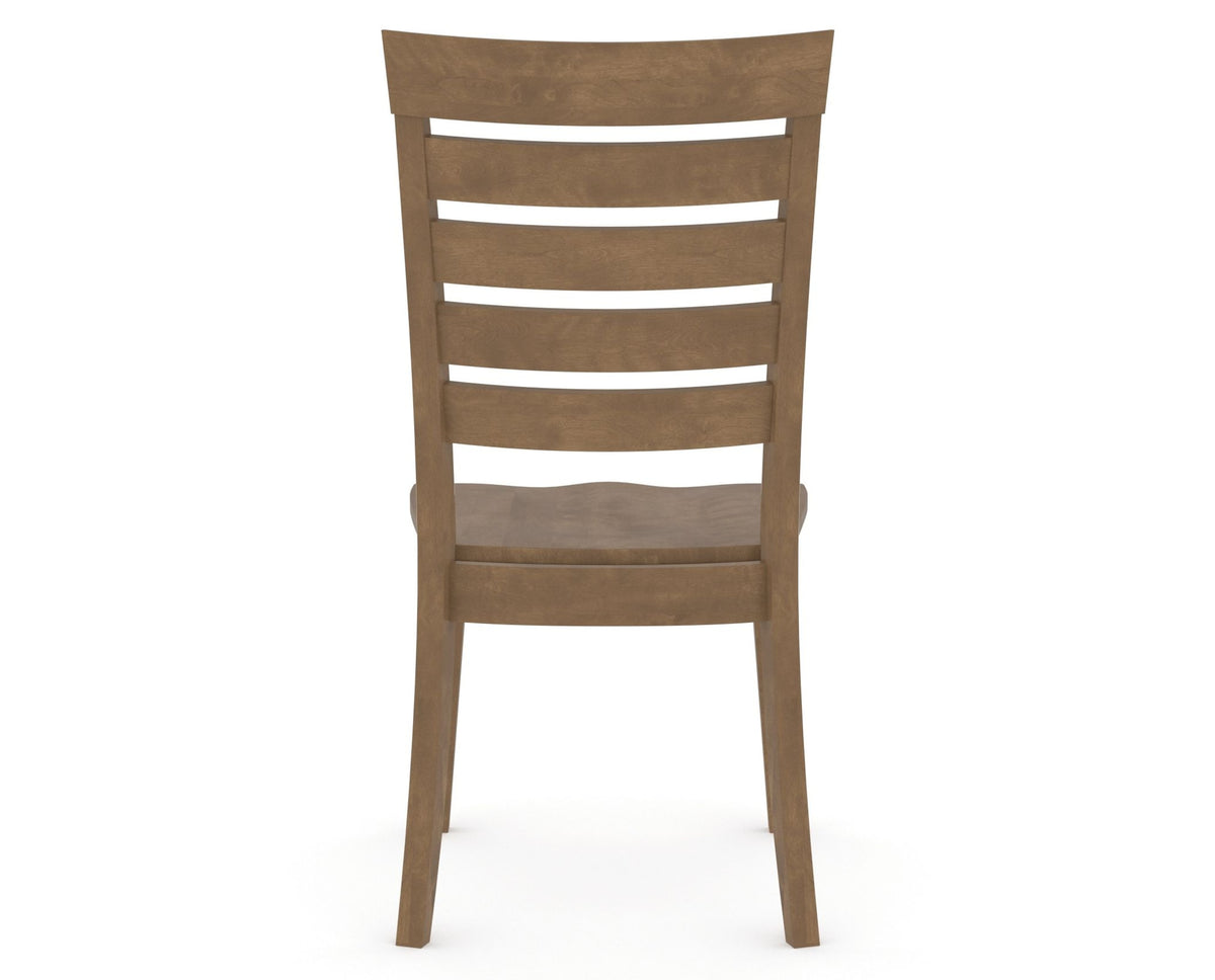 Canadel Gourmet Met Dining Chair in Pecan Washed, back view