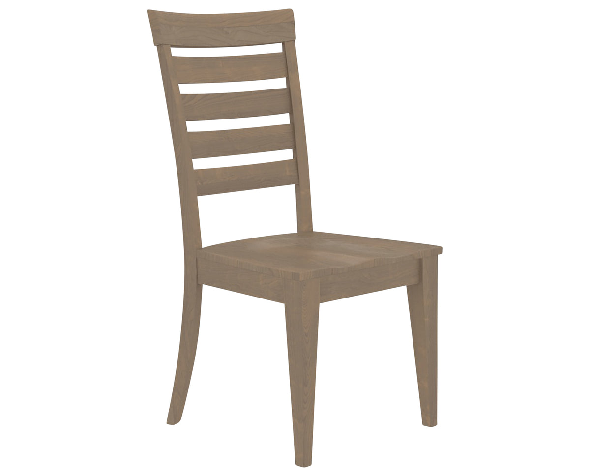 Canadel Gourmet Met Dining Chair in Weathered Grey, three-quarter view