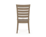Canadel Gourmet Met Dining Chair in Weathered Grey, back view