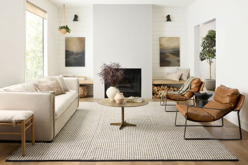 Colton Rug 02 | Ivory / Black