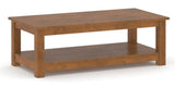 Canadel Accent Rectangular Coffee Table 2754 in Oak Washed Birch with Matte Finish, three-quarter view