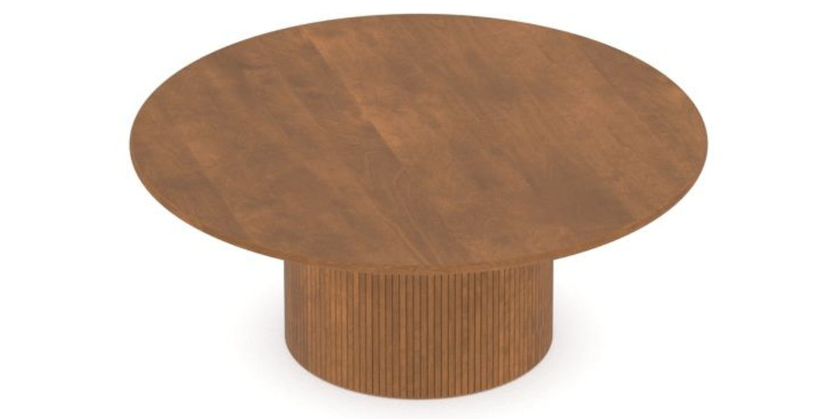 Canadel Accent Round Coffee Table 4242 C3 in Oak Washed Birch with Matte Finish, view from above