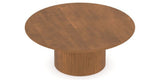 Canadel Accent Round Coffee Table 4242 C3 in Oak Washed Birch with Matte Finish, view from above
