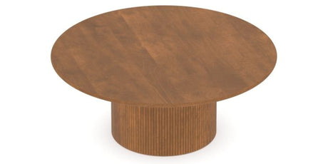 Canadel Accent Round Coffee Table 4242 C3 in Oak Washed Birch with Matte Finish, view from above
