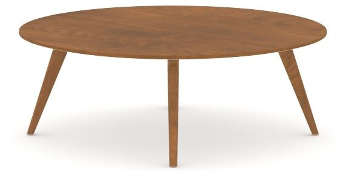Canadel Accent Round Coffee Table 4242 DJ in Oak Washed Birch with Matte Finish, side view