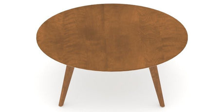 Canadel Accent Round Coffee Table 4242 DJ in Oak Washed Birch with Matte Finish, view from above
