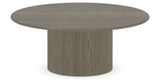 Canadel Accent Round Coffee Table 4242 C3 in 08 Shadow, three-quarter view