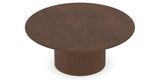 Canadel Accent Round Coffee Table 4242 C3 in 19 Cognac Washed, view from above