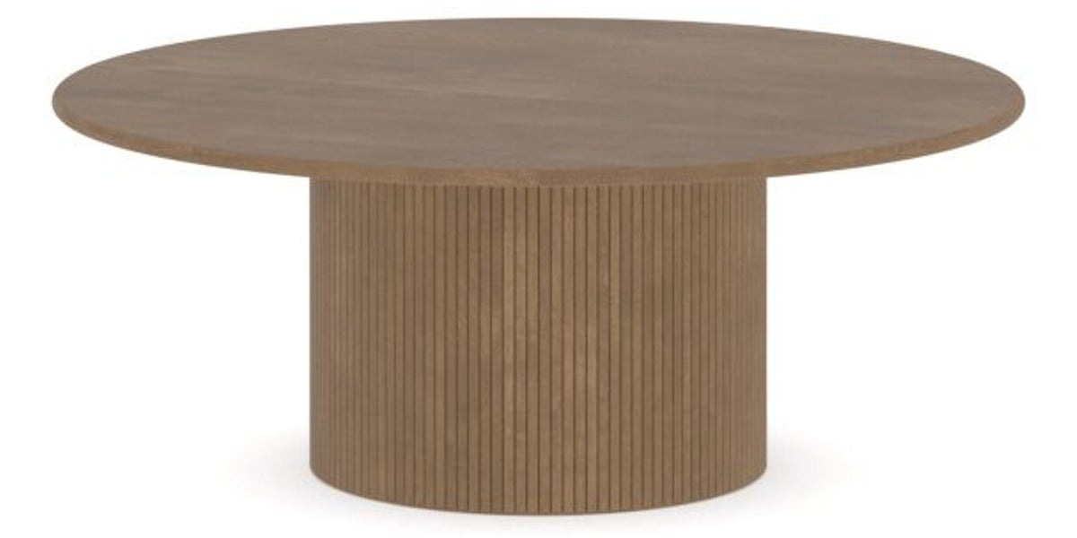 Canadel Accent Round Coffee Table 4242 C3 in 25 Pecan Washed, side view