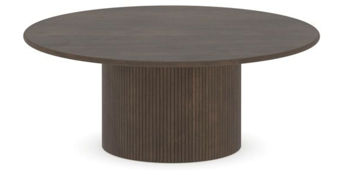 Canadel Accent Round Coffee Table 4242 C3 in 29 Hazelnut Washed, three-quarter view