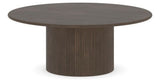 Canadel Accent Round Coffee Table 4242 C3 in 29 Hazelnut Washed, side view
