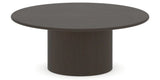 Canadel Accent Round Coffee Table 4242 C3 in 59 Davy's Grey, three-quarter view