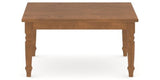 Canadel Accent Square Coffee Table 3636 AA in Oak Washed Birch with Matte Finish, side view