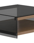 Oak Washed Birch with Matte Finish and SM Smoked Glass | Canadel Accent 4850 Coffee Table | Valley Ridge Furniture