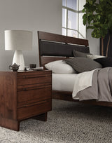 West Bros Camber Bedside Chest, in a room setting