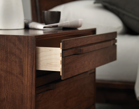 West Bros Camber Bedside Chest, hardware detail
