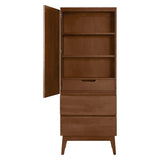 West Bros Serra Dressing Tower in 79 Toast, on white, door open