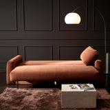 Innovation Living Cone Sleeper Sofa, room setting, shown in 412 Esina Rust Orange all-groups