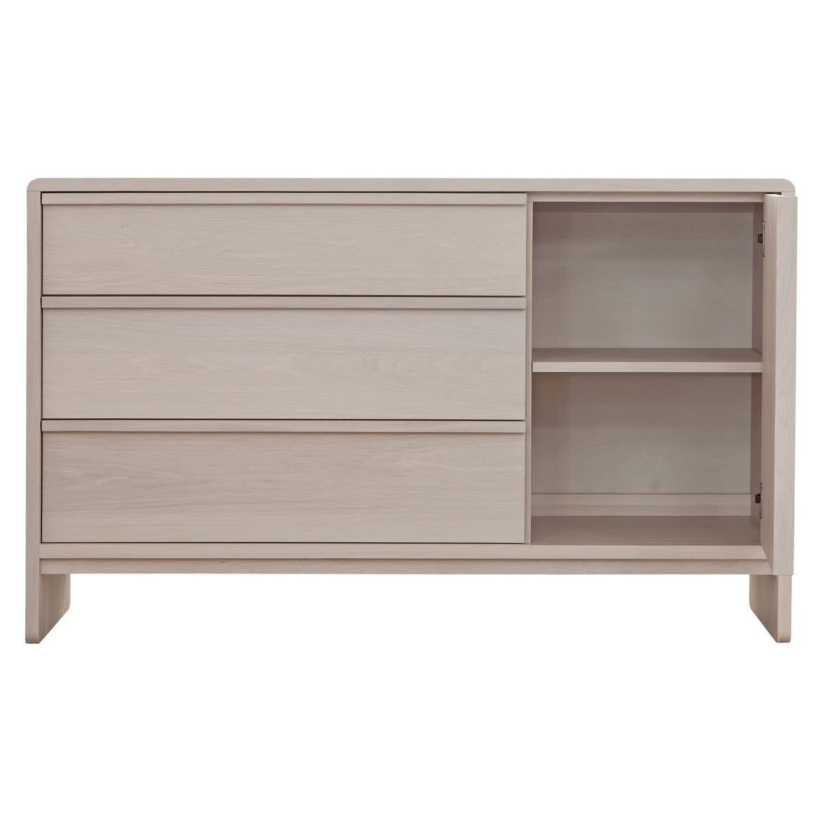 West Bros Corsa Door Dresser in 45 Weathered Wood, on white
