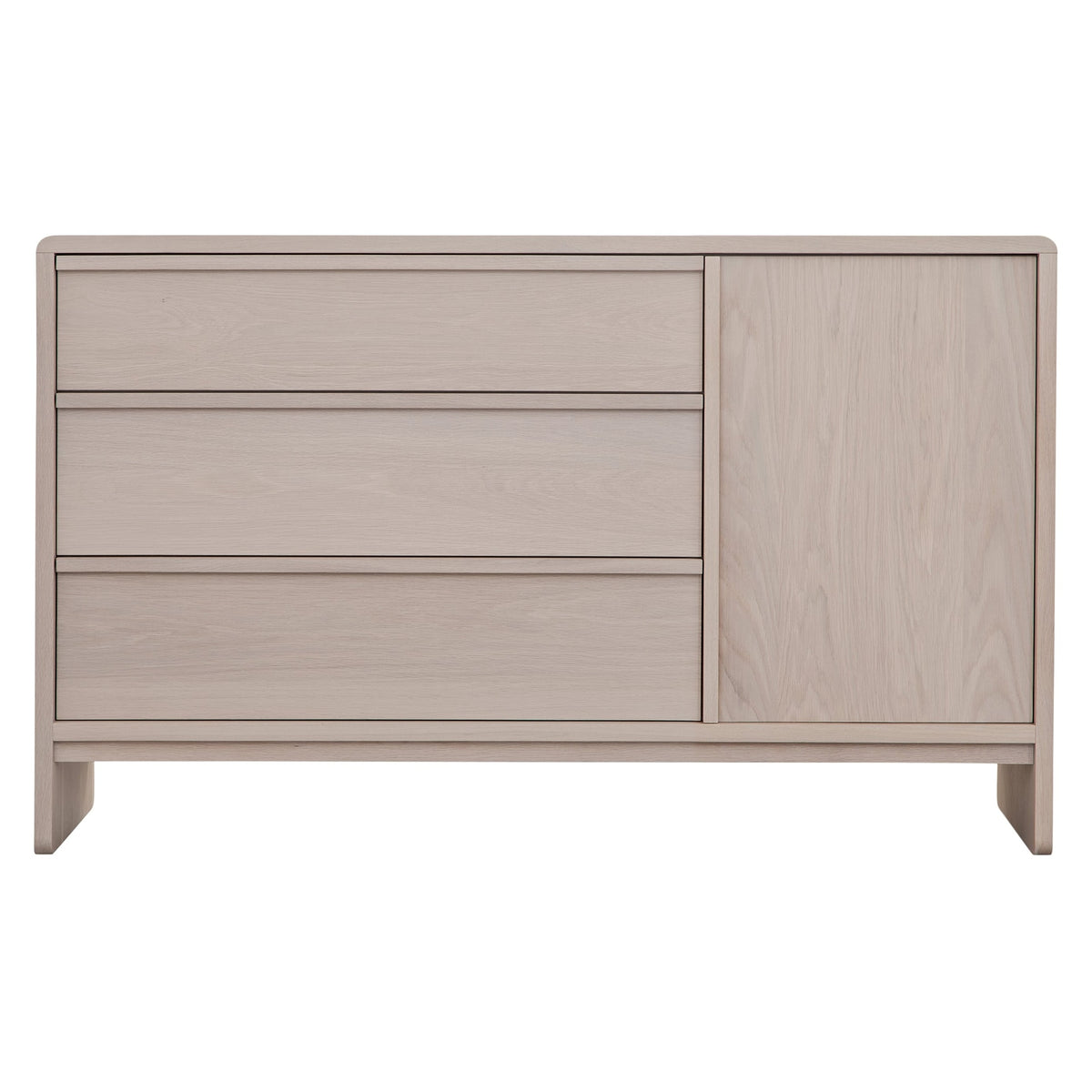 West Bros Corsa Door Dresser in 45 Weathered Wood, on white