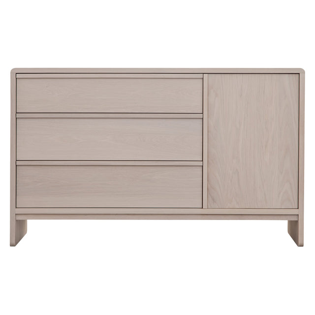 West Bros Corsa Door Dresser in 45 Weathered Wood, on white