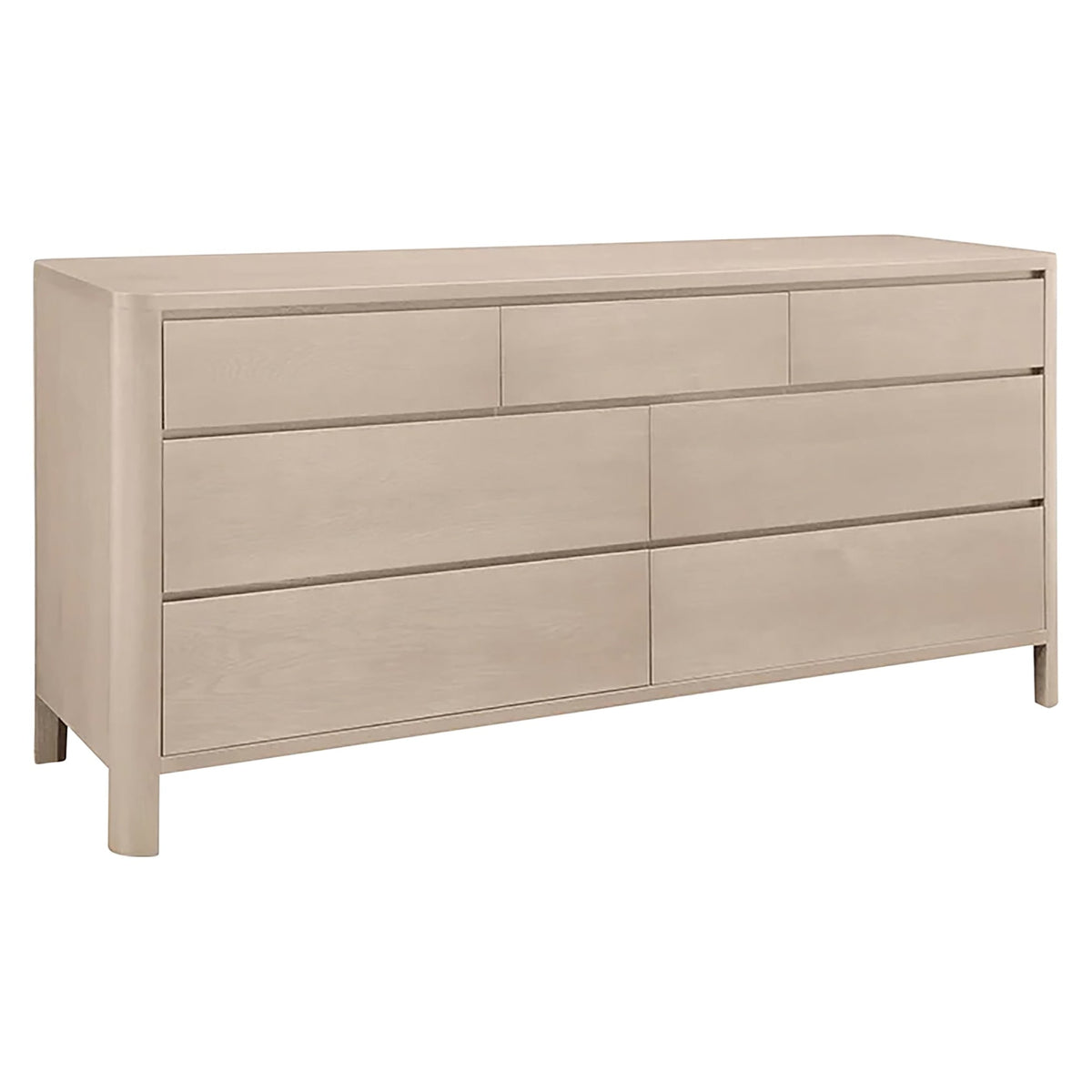 West Bros Curva Dresser in 45 Weathered Wood, on white