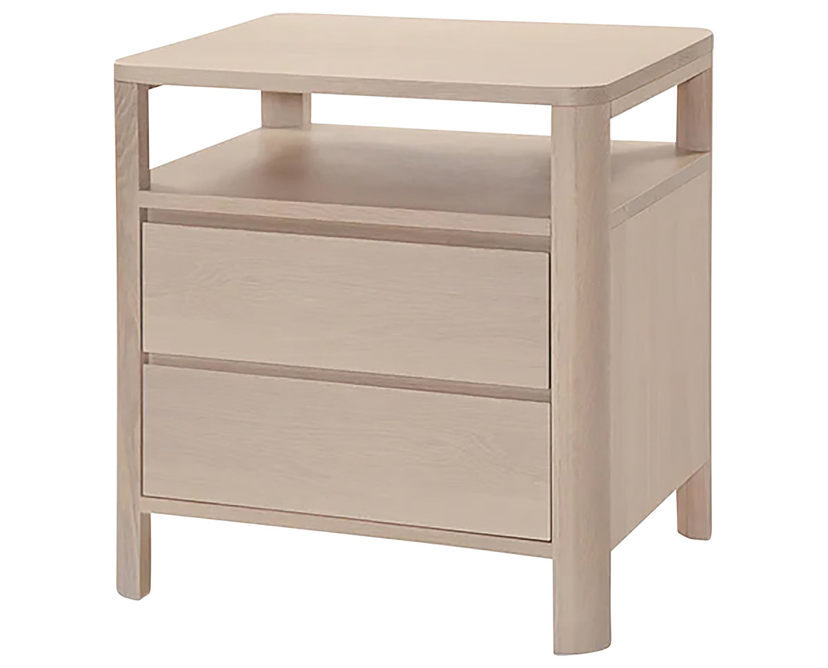 West Bros Curva Night Table in 45 Weathered Wood