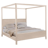 West Bros Curva Poster Bed in 45 Weathered Wood, on white