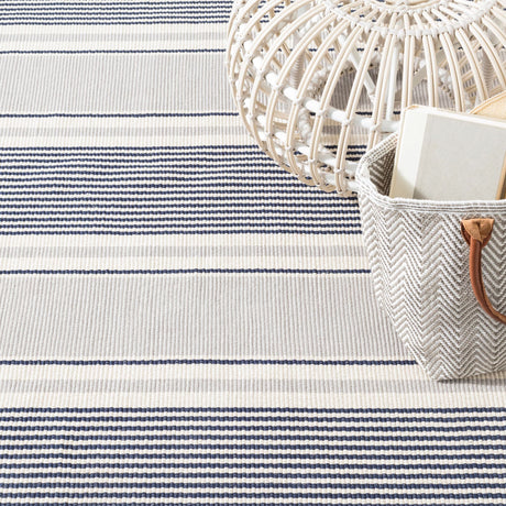 Gunner Stripe Handwoven Cotton Rug