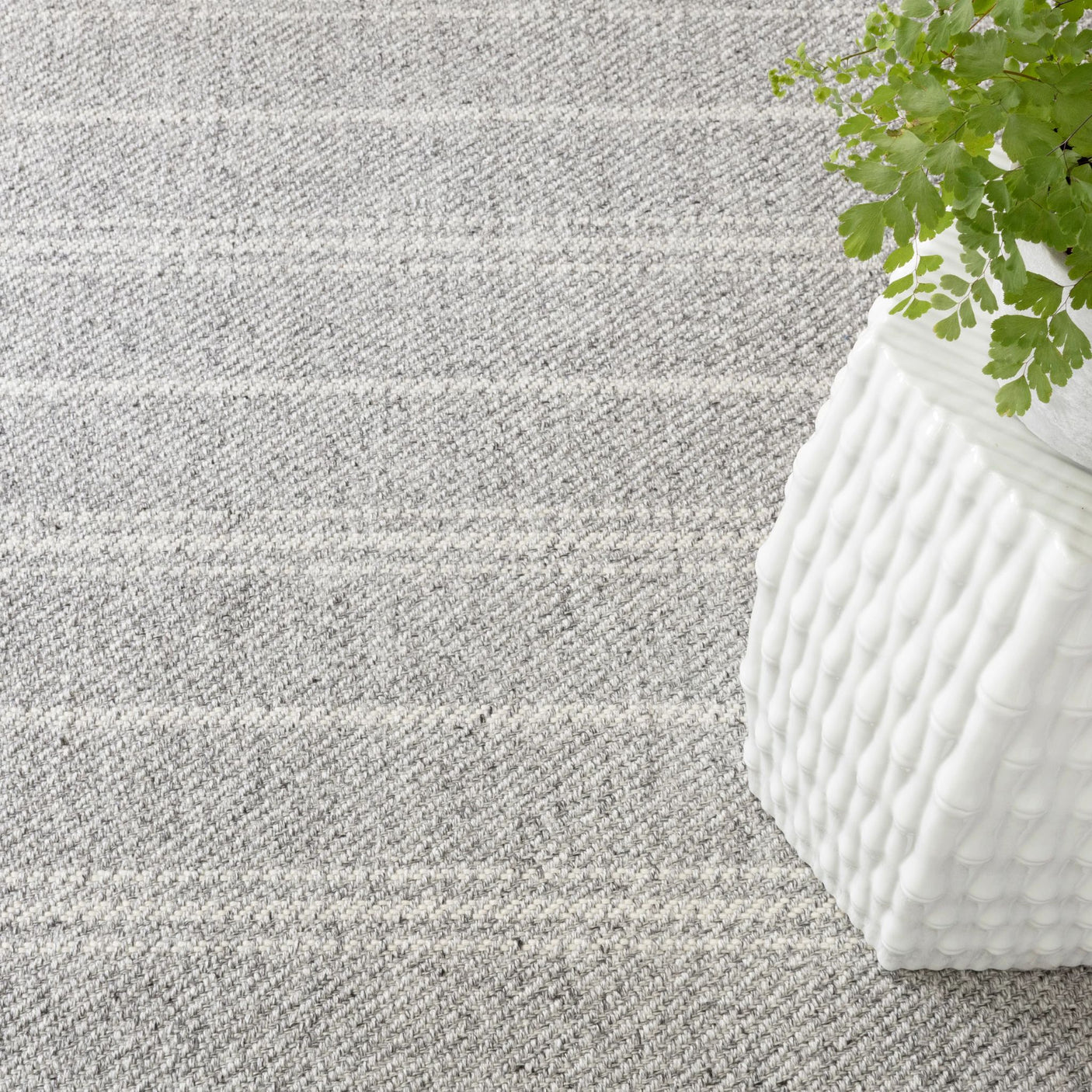 Melange Stripe Handwoven Indoor/Outdoor Rug