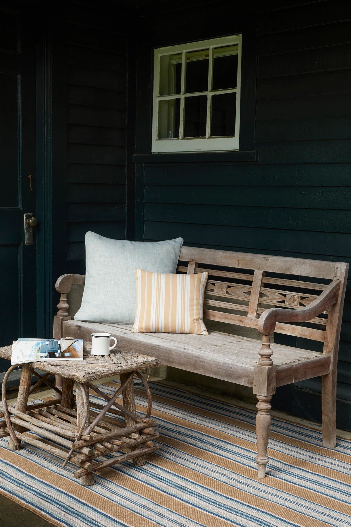 Heron Stripe Handwoven Indoor/Outdoor Rug