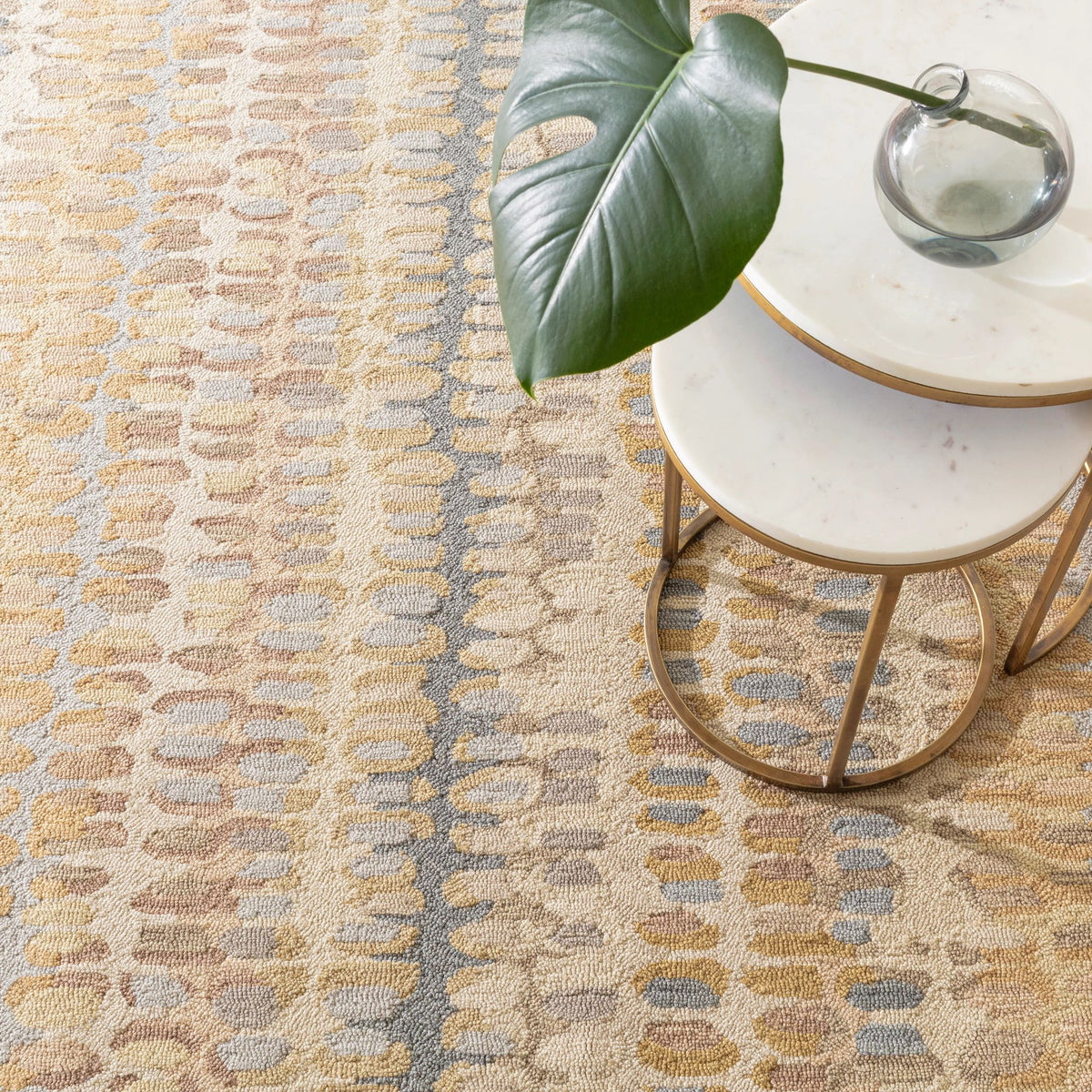 Paint Chip Hand Micro Hooked Wool Rug