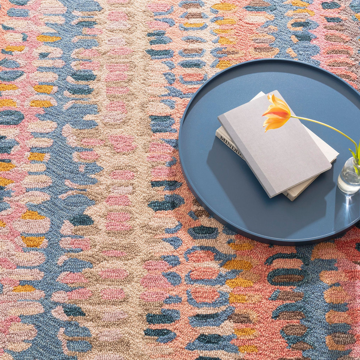 Paint Chip Hand Micro Hooked Wool Rug