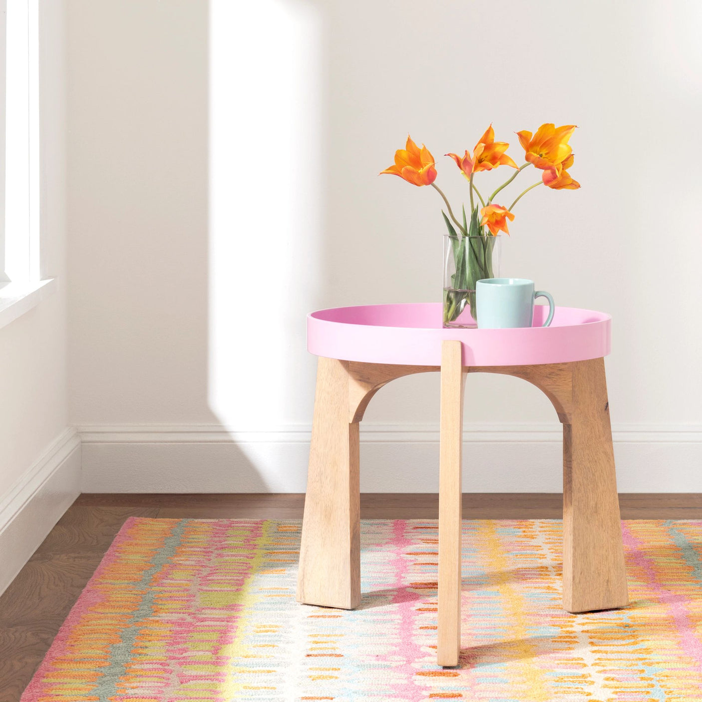 Paint Chip Hand Micro Hooked Wool Rug