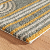 Button Hand Micro Hooked Wool Rug