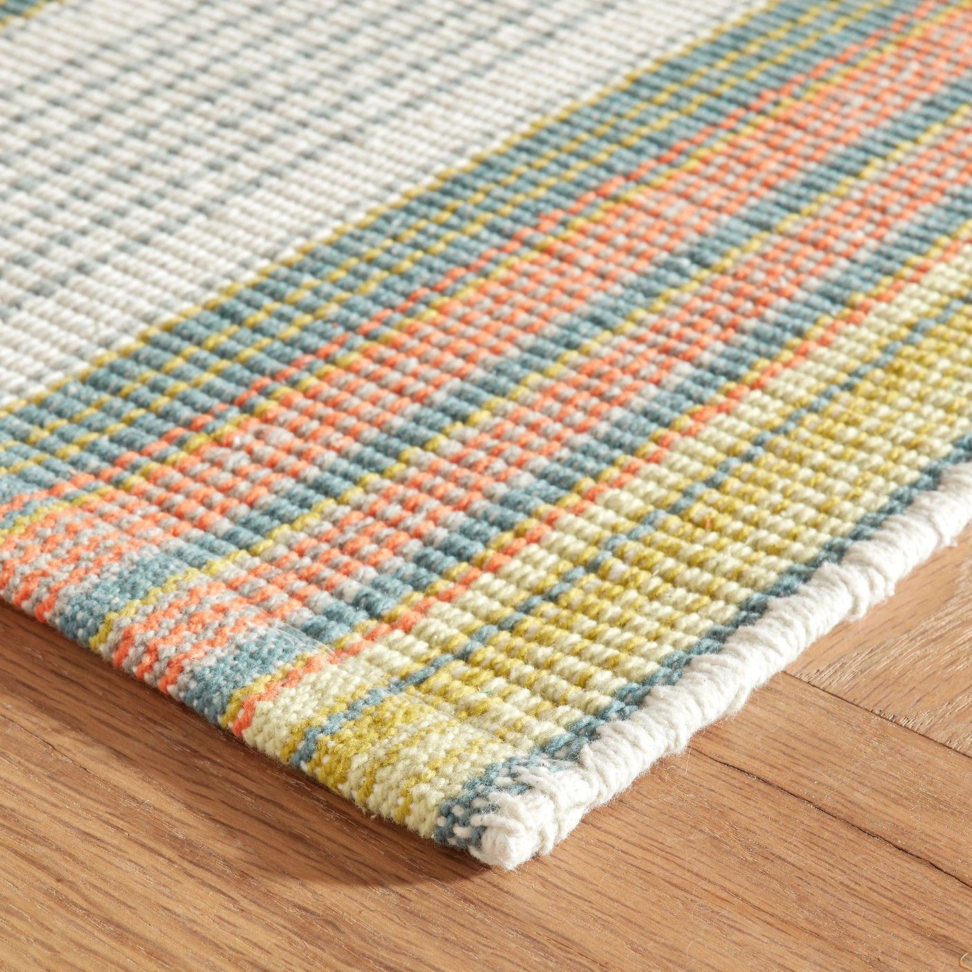 Sloane Stripe Handwoven Cotton Rug