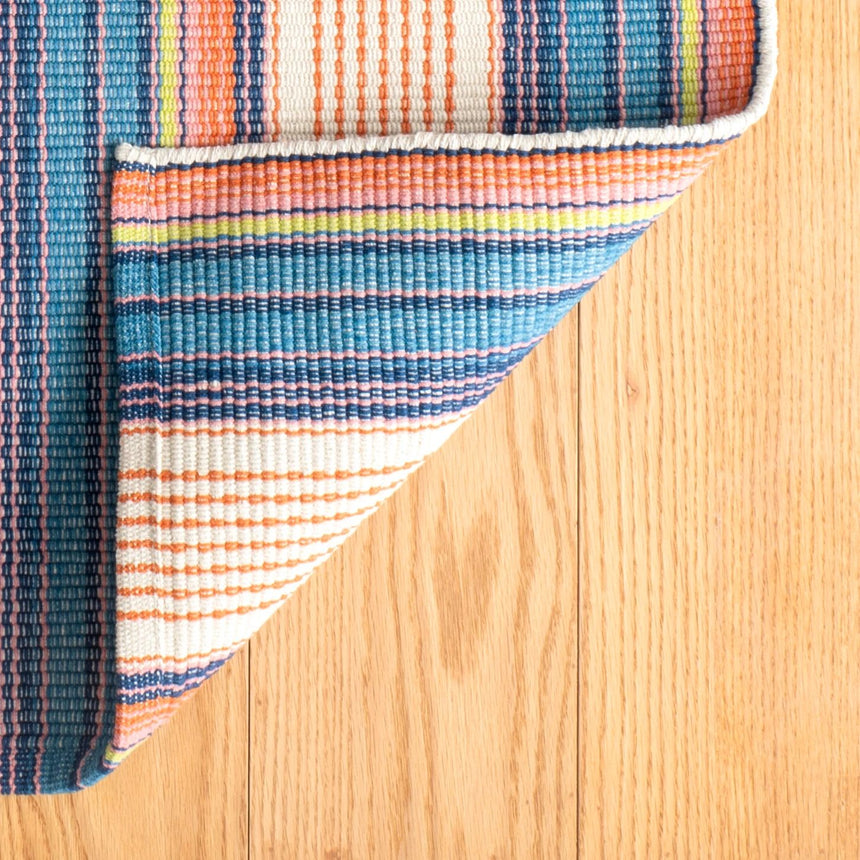 Sloane Stripe Handwoven Cotton Rug